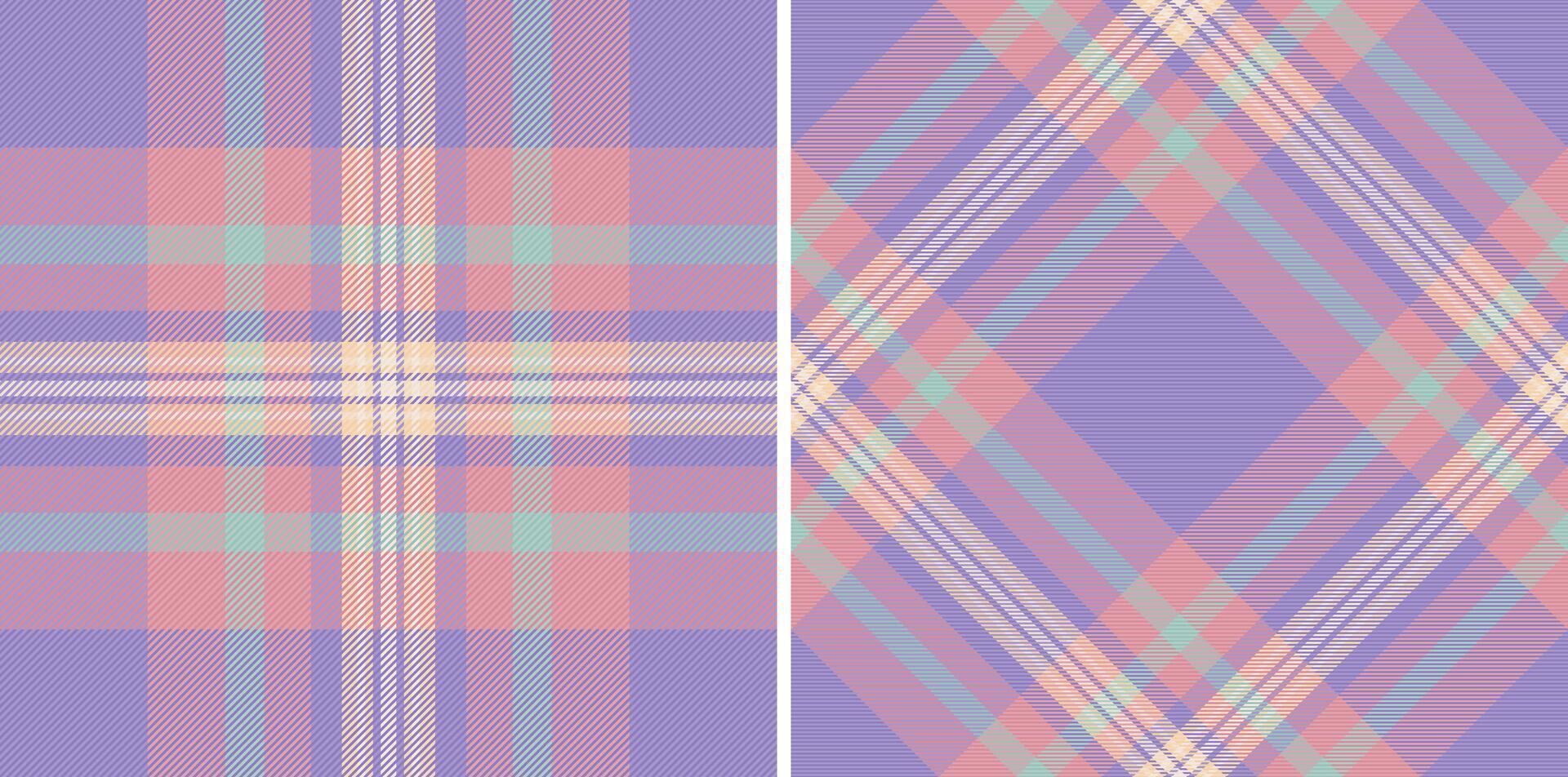 Check vector pattern of plaid texture background with a fabric tartan textile seamless. Set in trendy colors for modern carpets stylish living rooms.