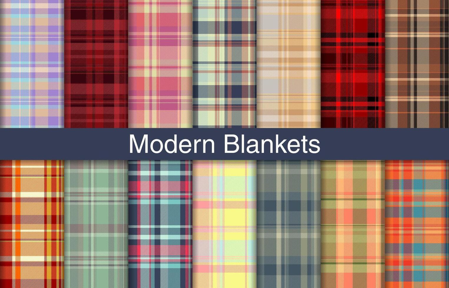 Modern plaid bundles, textile design, checkered fabric pattern for shirt, dress, suit, wrapping paper print, invitation and gift card. vector
