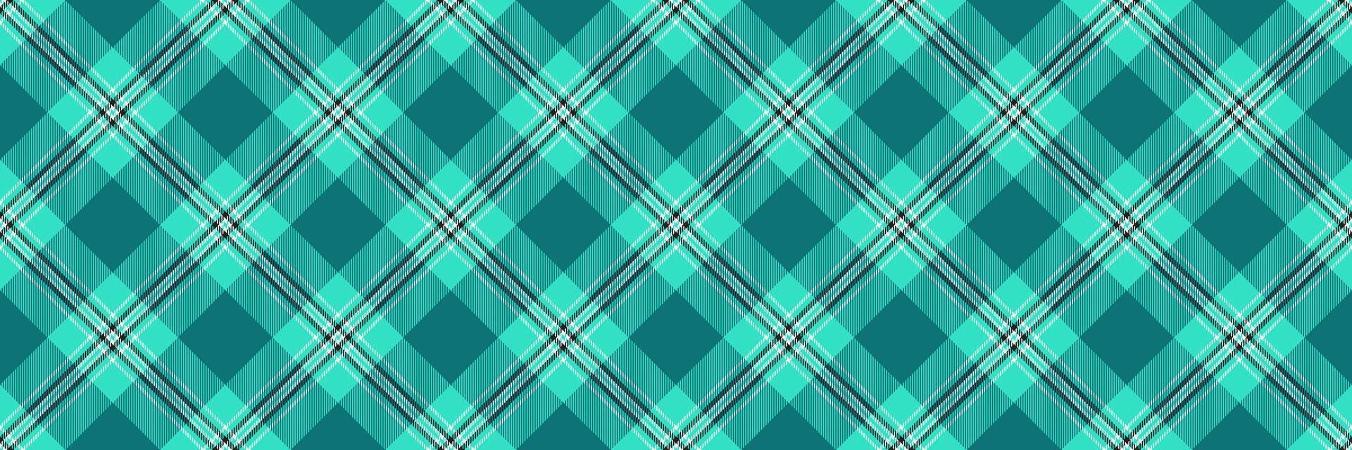 Arabic check textile background, towel plaid tartan seamless. Factory texture pattern vector fabric in teal and cyan colors.