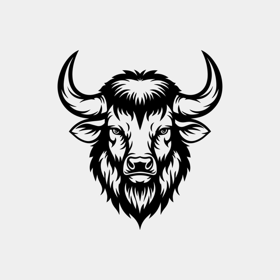 bull head. vector illustration.
