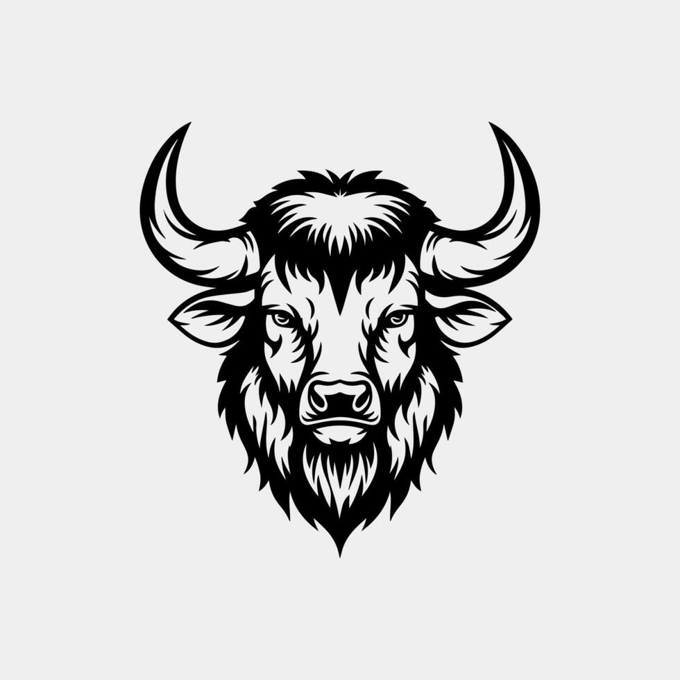 bull head. vector illustration.