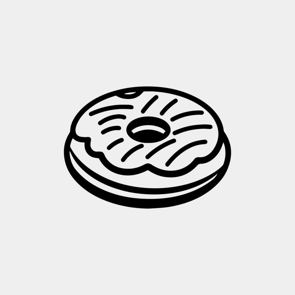 donut vector illustration isolated on white