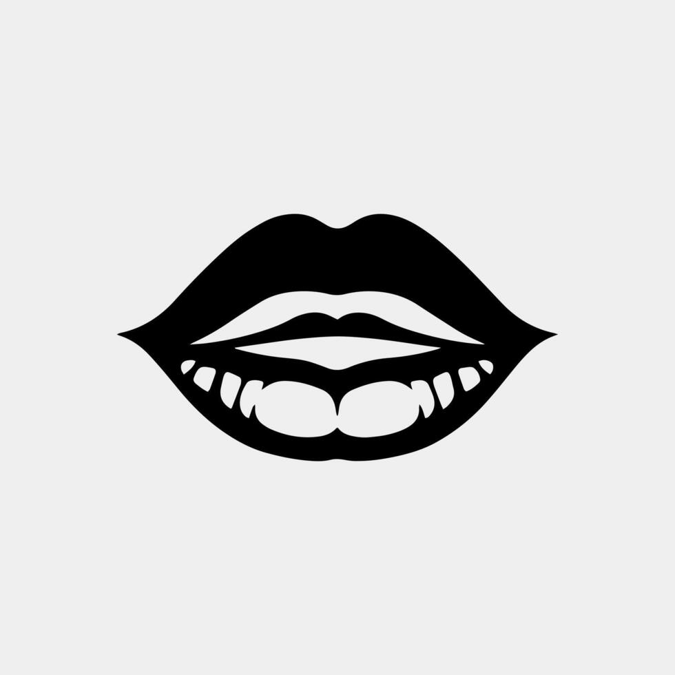 labios. vector. aislado icono en blanco antecedentes vector