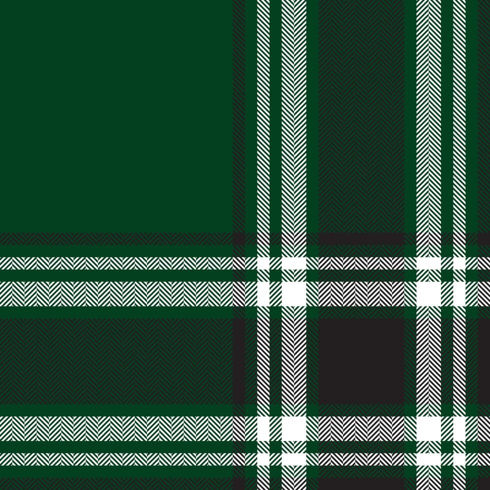 Plaid check pattern in green color. Seamless fabric texture. Tartan textile print. vector