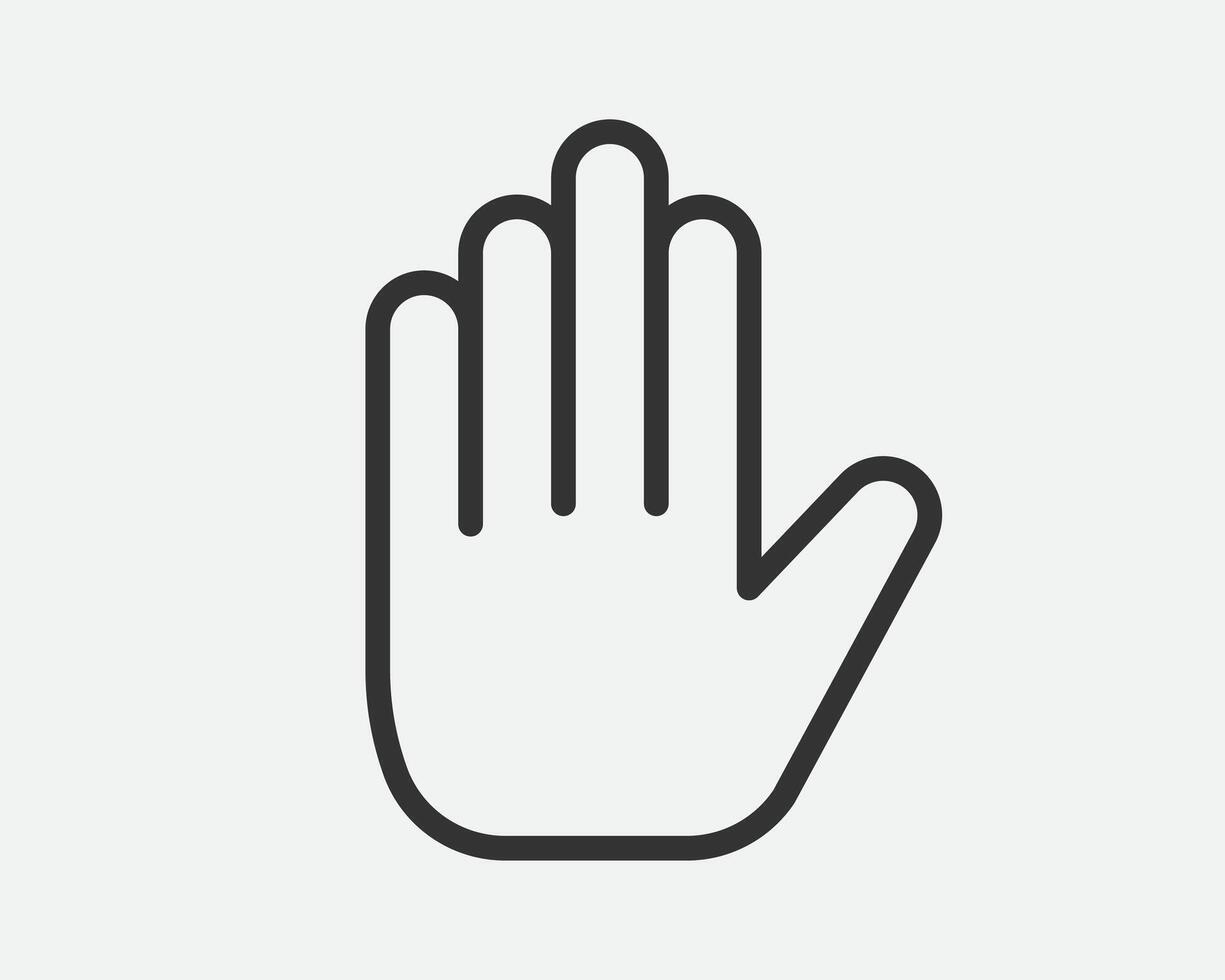 Hand Gesture Icon Line Simple Trendy Design. vector