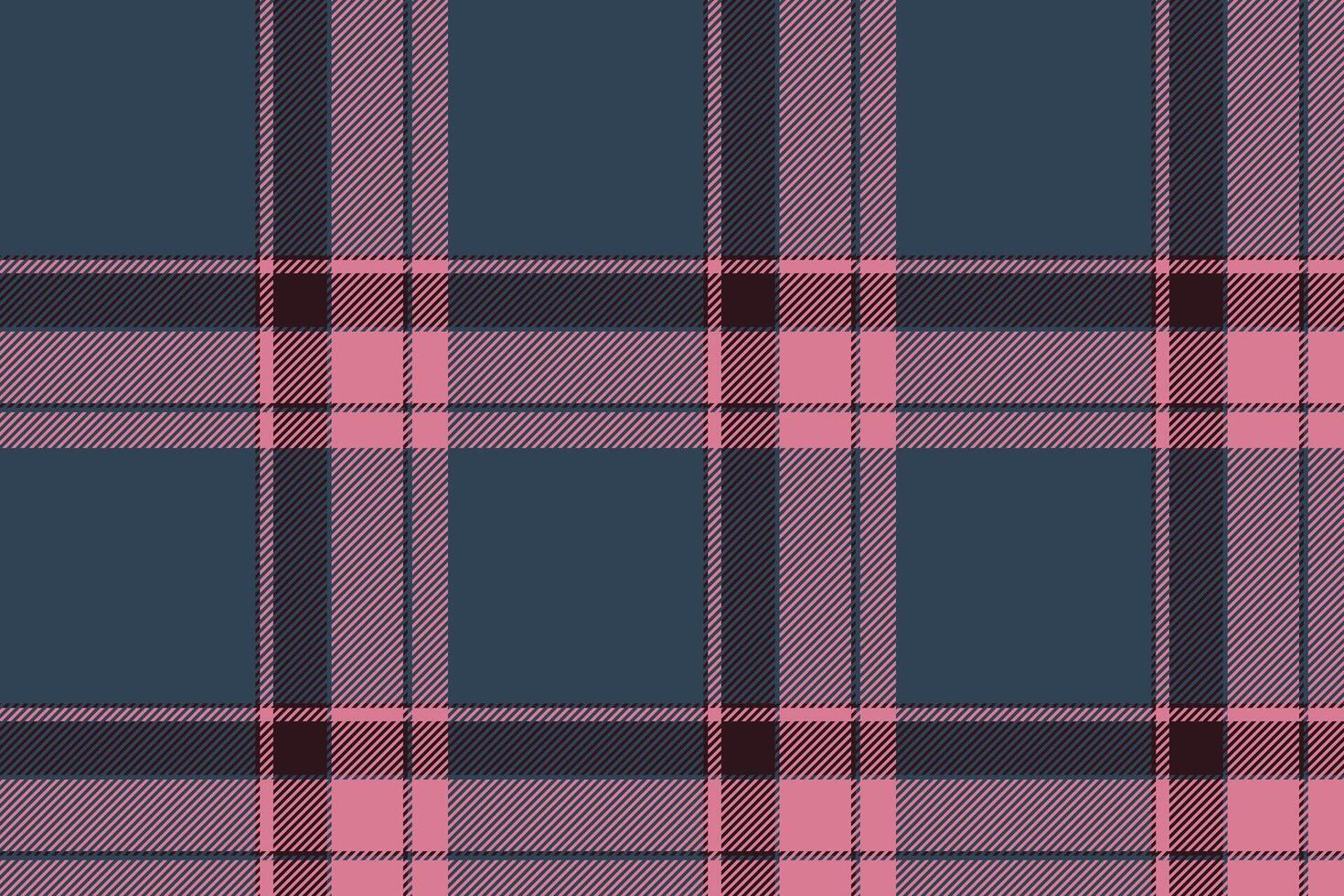 Plaid background, check seamless pattern in blue. Vector fabric texture for textile print, wrapping paper, gift card or wallpaper.