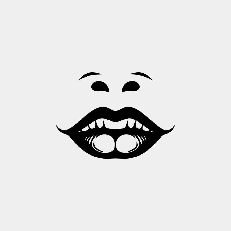 lips icon vector isolated on white background