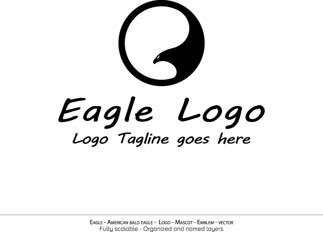 Eagle Logo, Flying Bird Emblem. dove mascot. American Bald Eagle silhouette logo. Minimal design, minimalistic logo vector