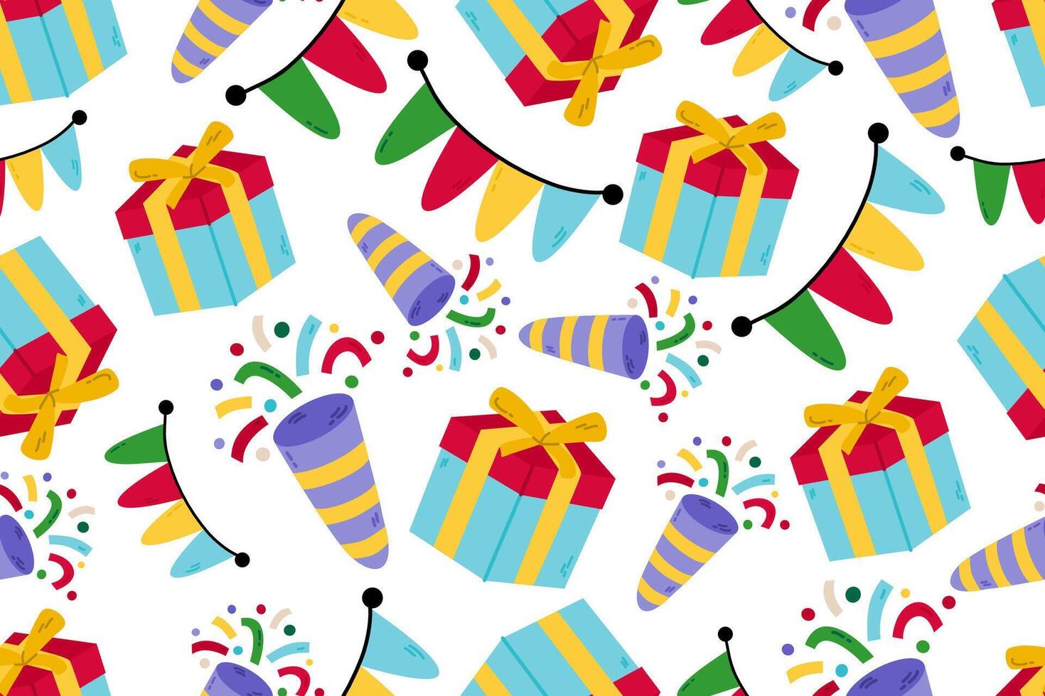 Icon Background. Great for birthday parties, textiles, banners, wallpapers, wrapping - vector with confetti.