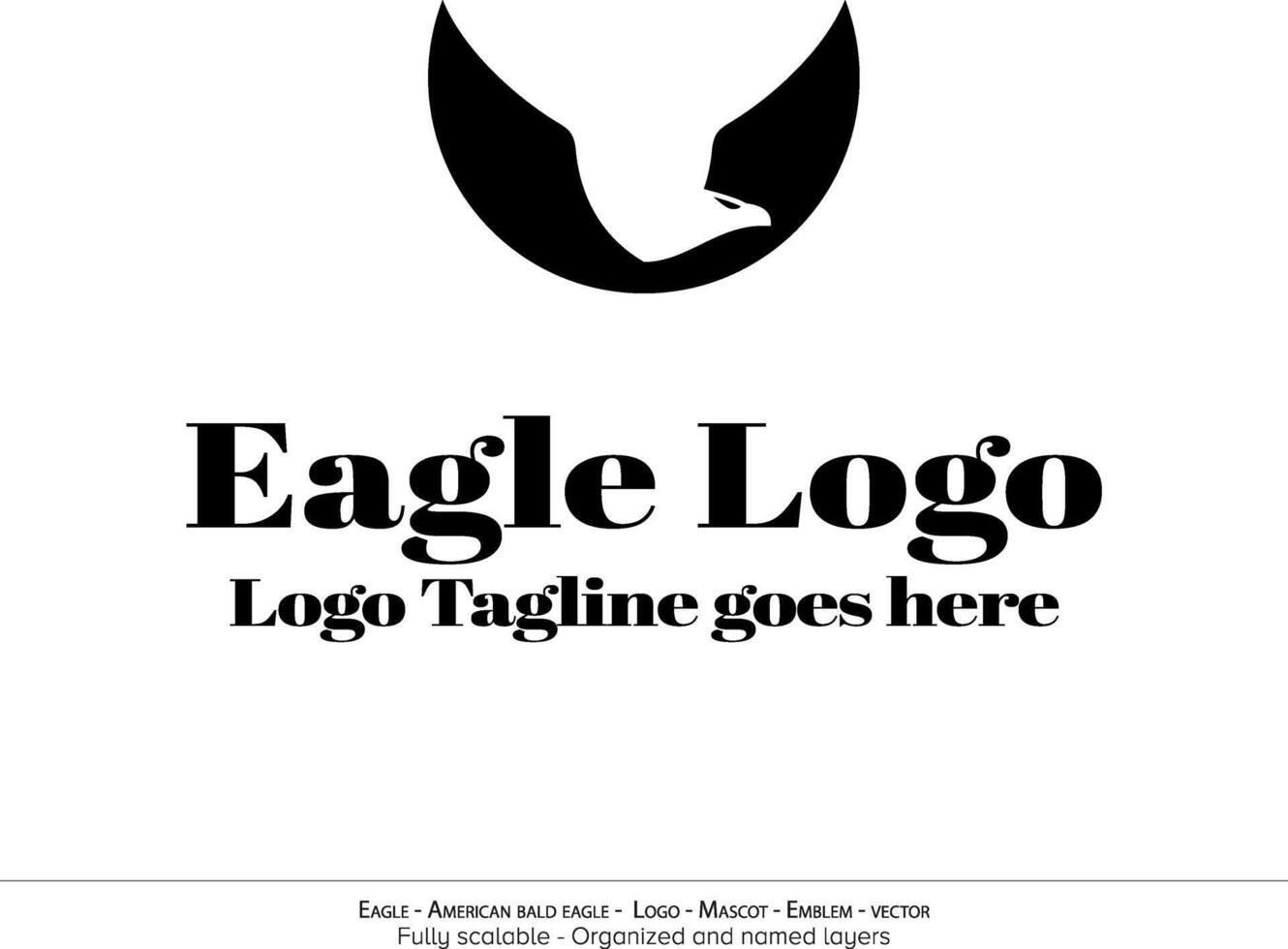 Eagle Logo, Flying Bird Emblem. dove mascot. American Bald Eagle silhouette logo. Minimal design, minimalistic logo vector