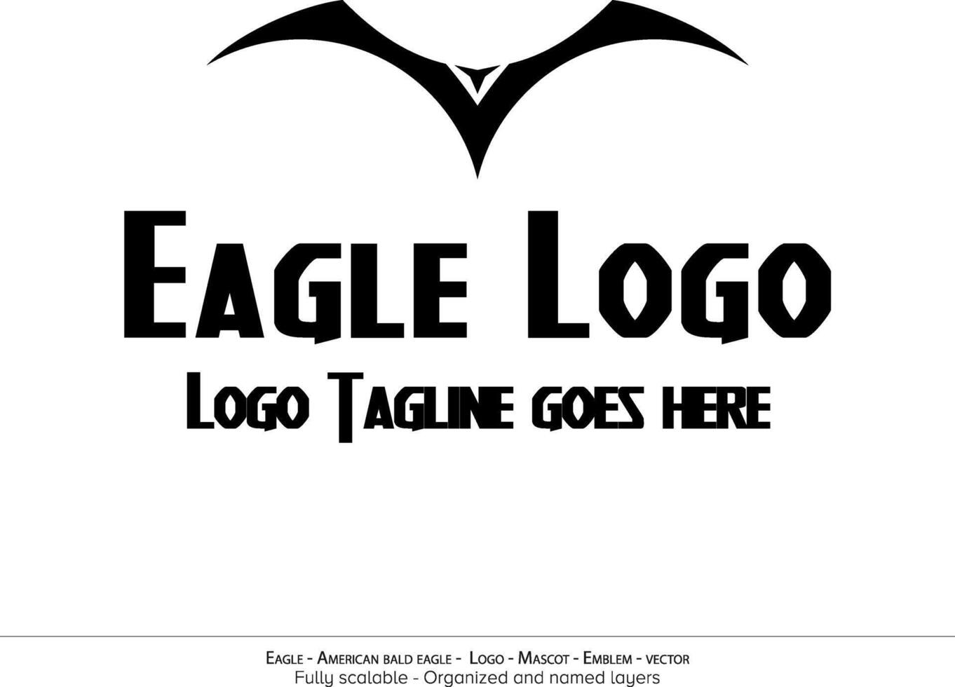 Eagle Logo, Flying Bird Emblem. dove mascot. American Bald Eagle silhouette logo. Minimal design, minimalistic logo vector