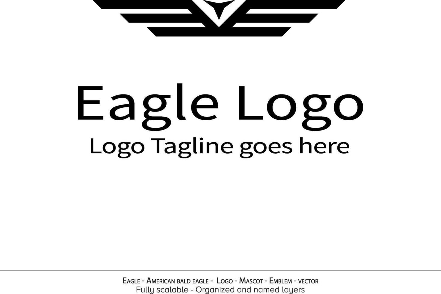 Eagle Logo, Flying Bird Emblem. dove mascot. American Bald Eagle silhouette logo. Minimal design, minimalistic logo vector