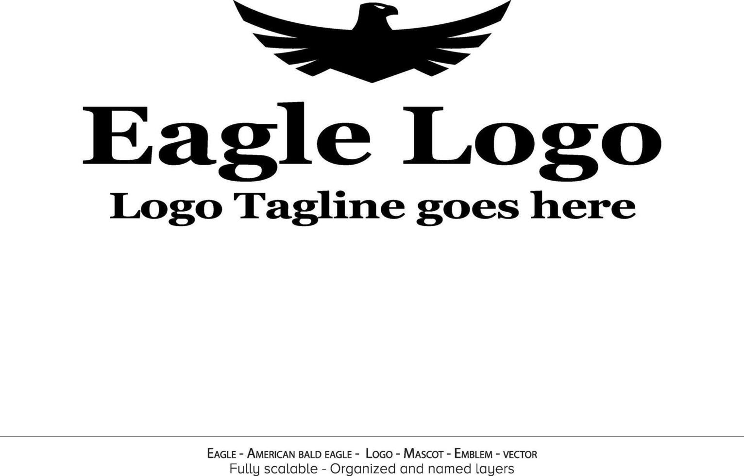 Eagle Logo, Flying Bird Emblem. dove mascot. American Bald Eagle silhouette logo. Minimal design, minimalistic logo vector