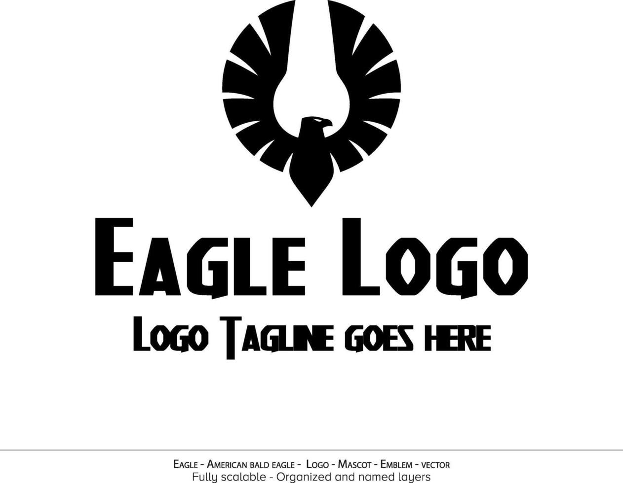 Eagle Logo, Flying Bird Emblem. dove mascot. American Bald Eagle silhouette logo. Minimal design, minimalistic logo vector