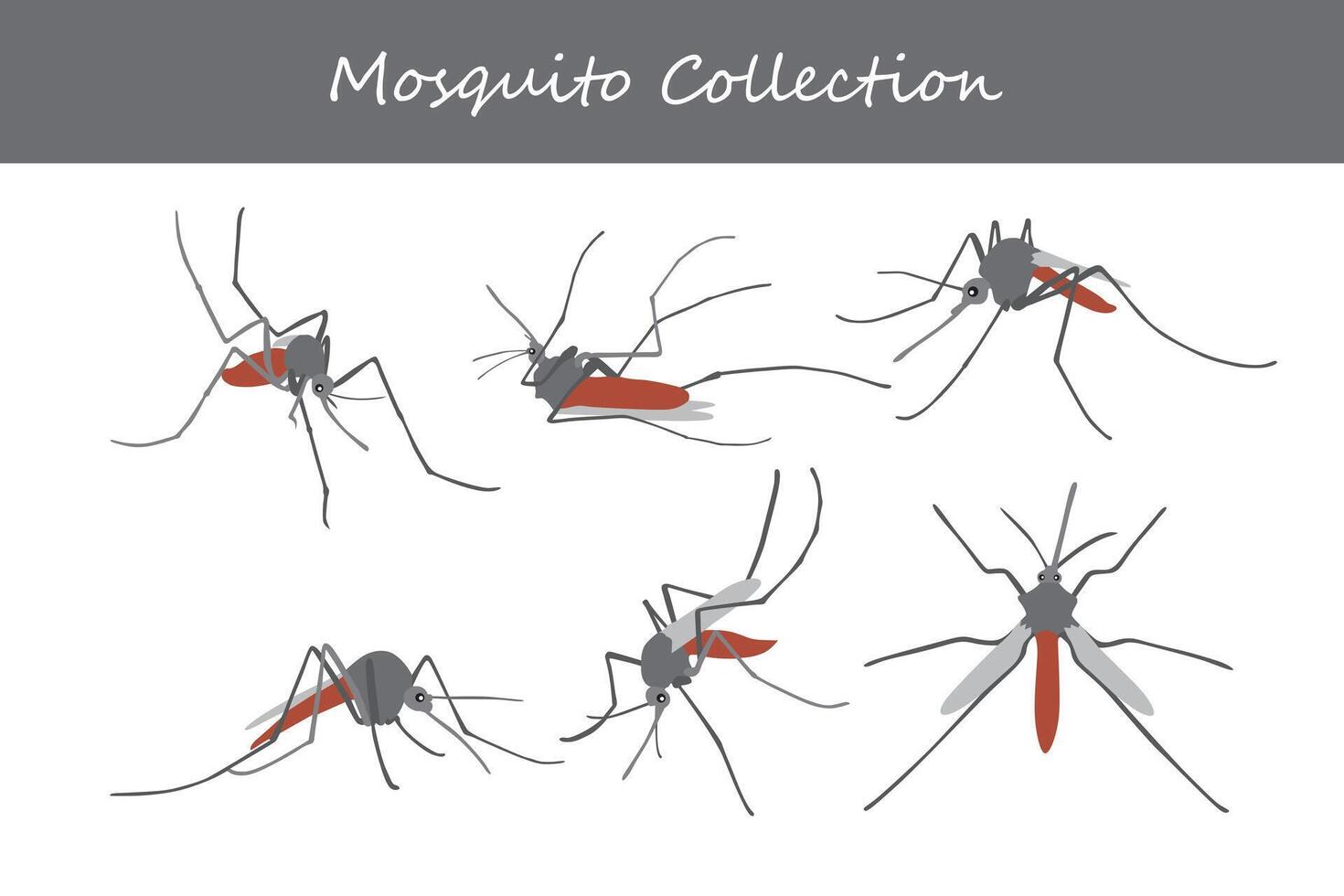 mosquito recopilación. vector ilustración aislado en blanco antecedentes.