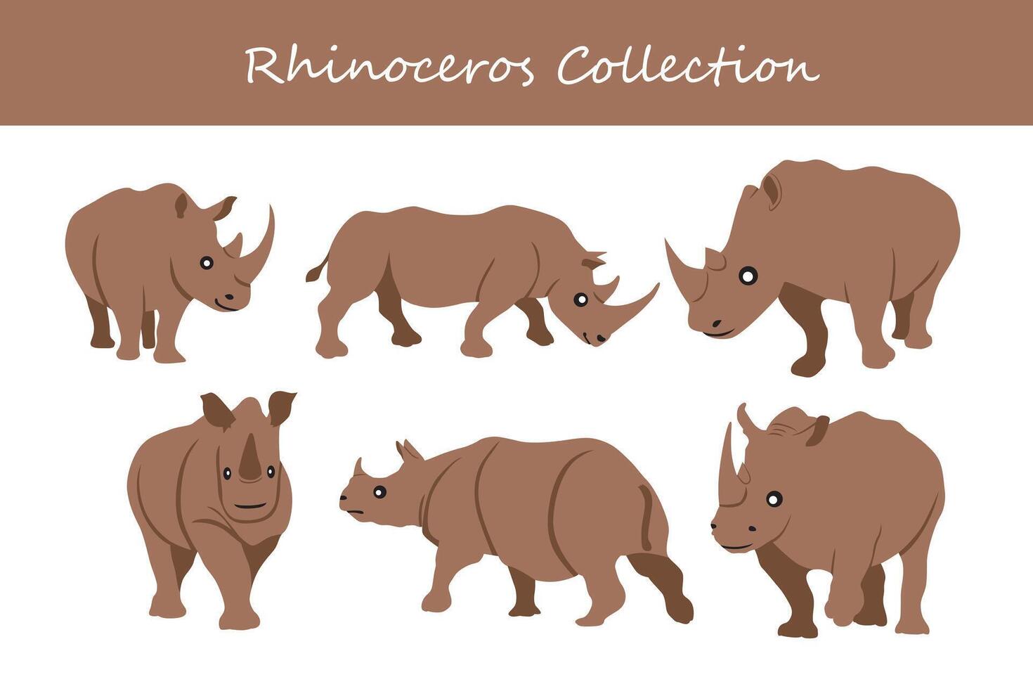 Rhinoceros. Educational game for children. Vector illustration.