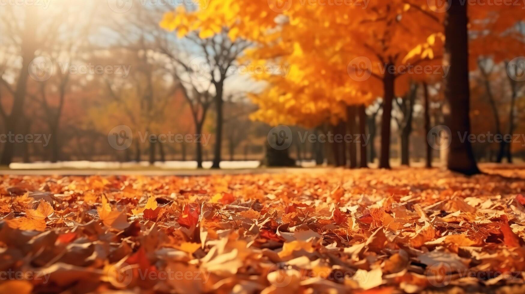 AI generated Colorful autumn landscape Nature background photo