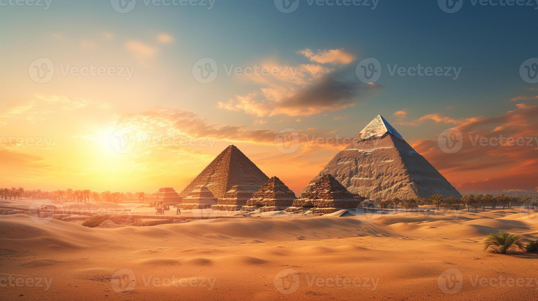 ai generado hermosa hd Egipto 4k antecedentes foto