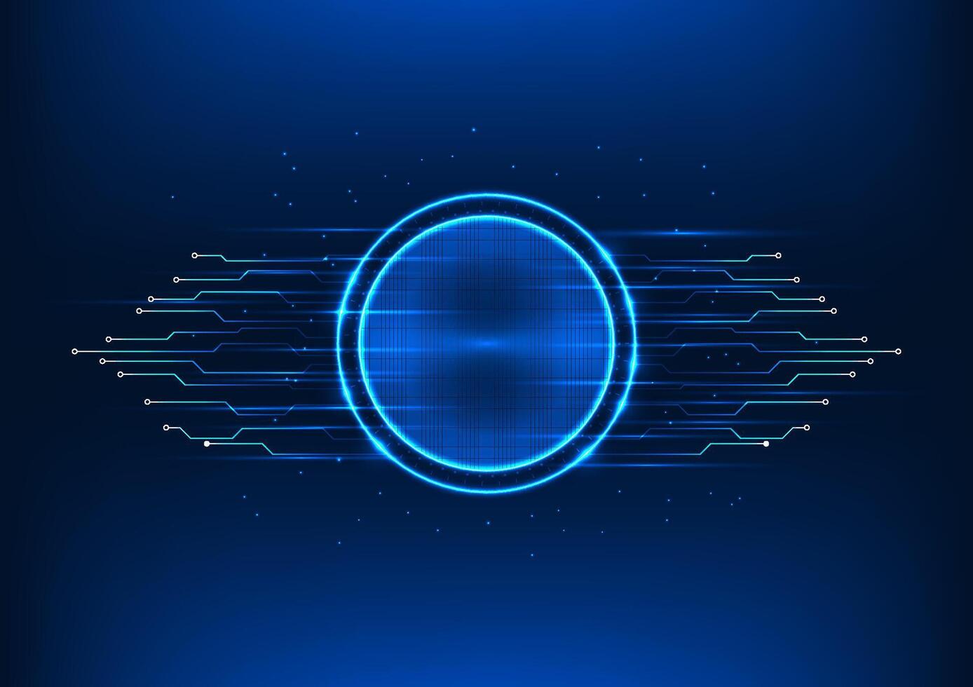 Screen technology background It is a vector illustration designed to look modern and high-tech. The technology circle is in the center along with the technology Circuit. Suitable for technology work