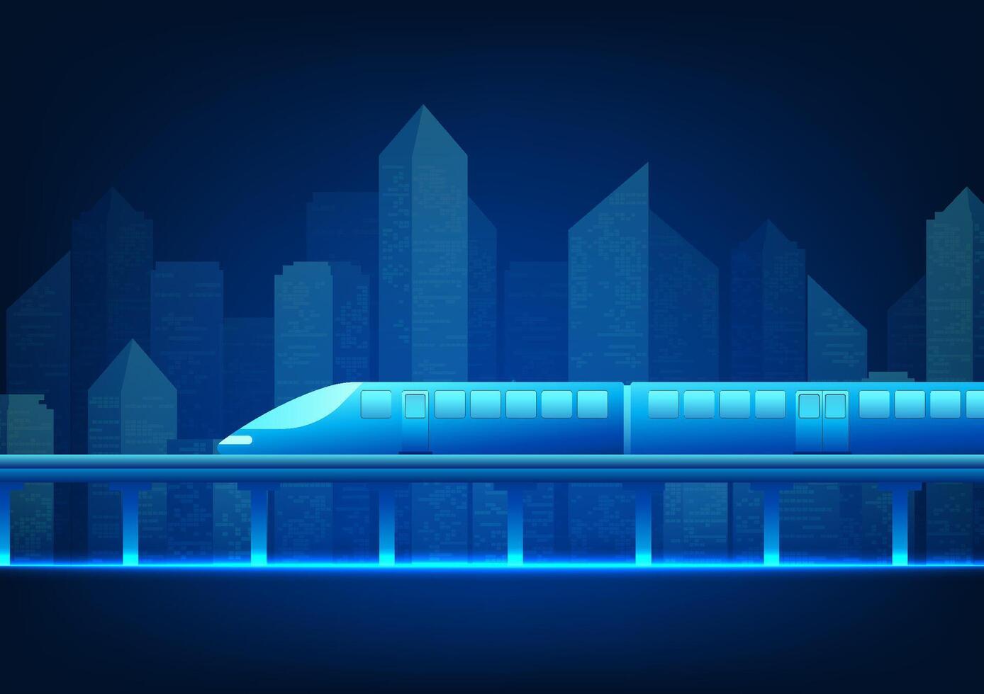 alto velocidad eléctrico tren tecnología antecedentes usado como logística transporte para inteligente ciudades el alta velocidad eléctrico tren en el pistas detrás es un grande ciudad. vector