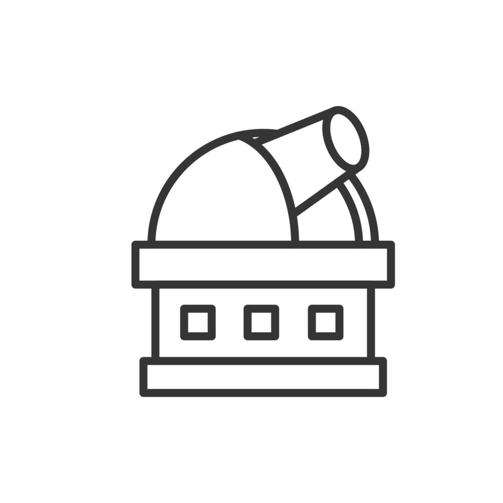 observatory outline icon pixel perfect for website or mobile app vector