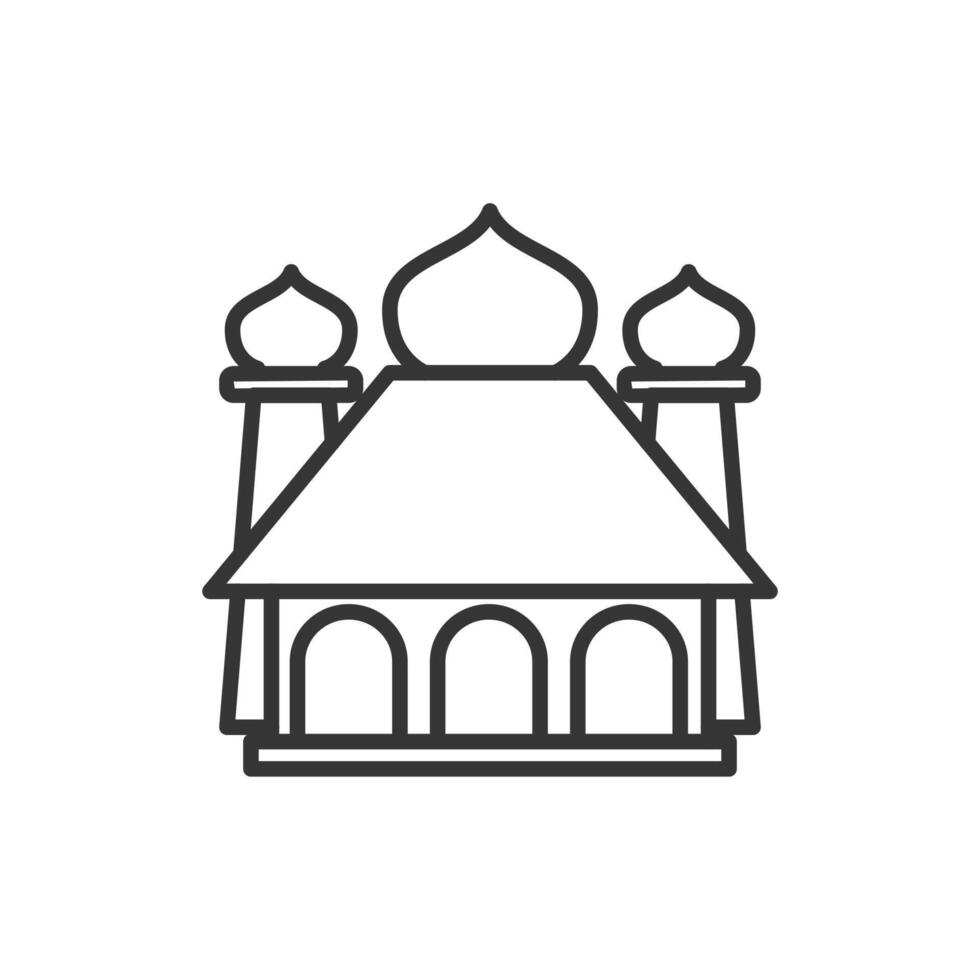 mosque outline icon pixel perfect for website or mobile app vector