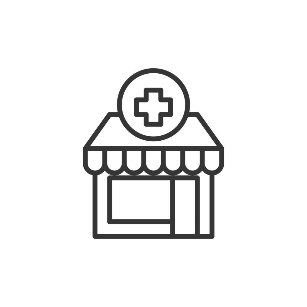 pharmacy outline icon pixel perfect for website or mobile app vector