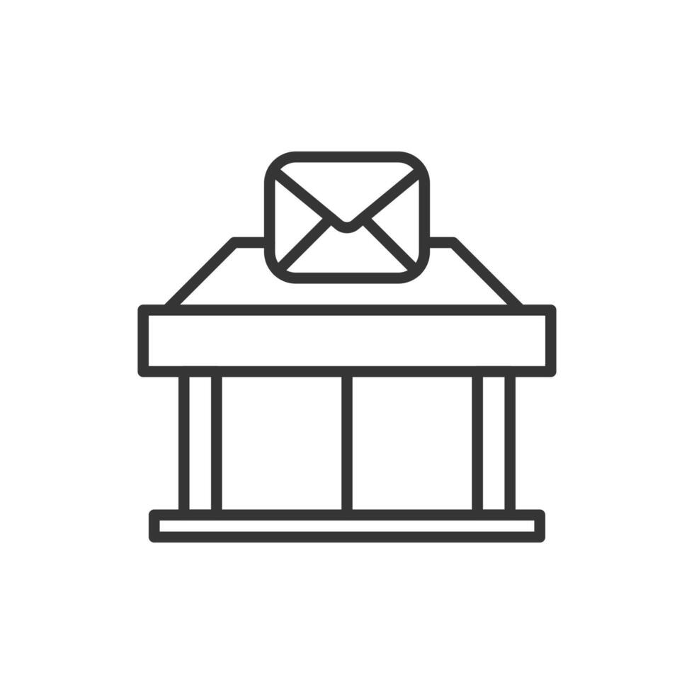 post office outline icon pixel perfect for website or mobile app vector