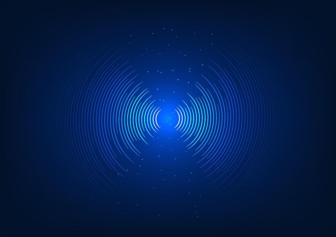sound wave technology background radiating from the center The concept converts vibrational energy into sound waves that are transmitted. vector