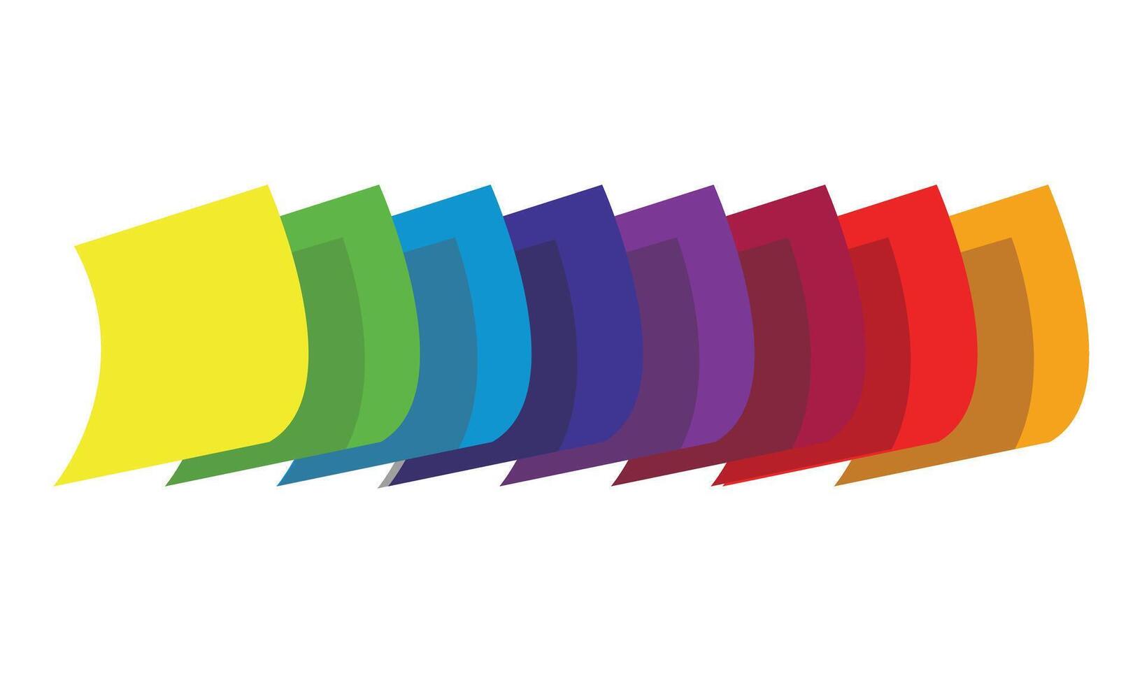 Colored paper icon craft symbol art, creative decoration material, sheet stack and backdrop bright concept vector illustration.