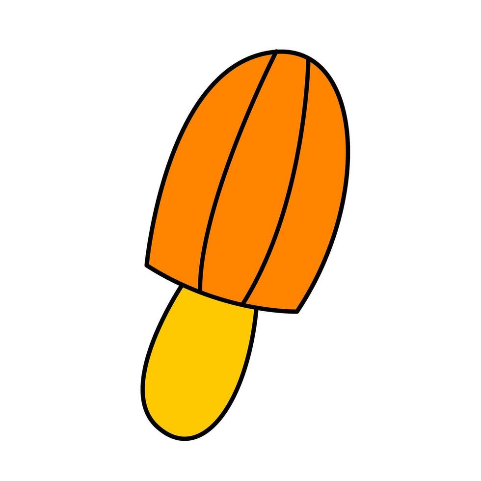 ice cream of summer doodles icon set vector