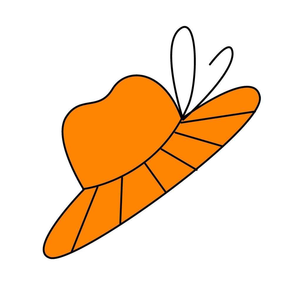 women hat of summer doodles icon set vector