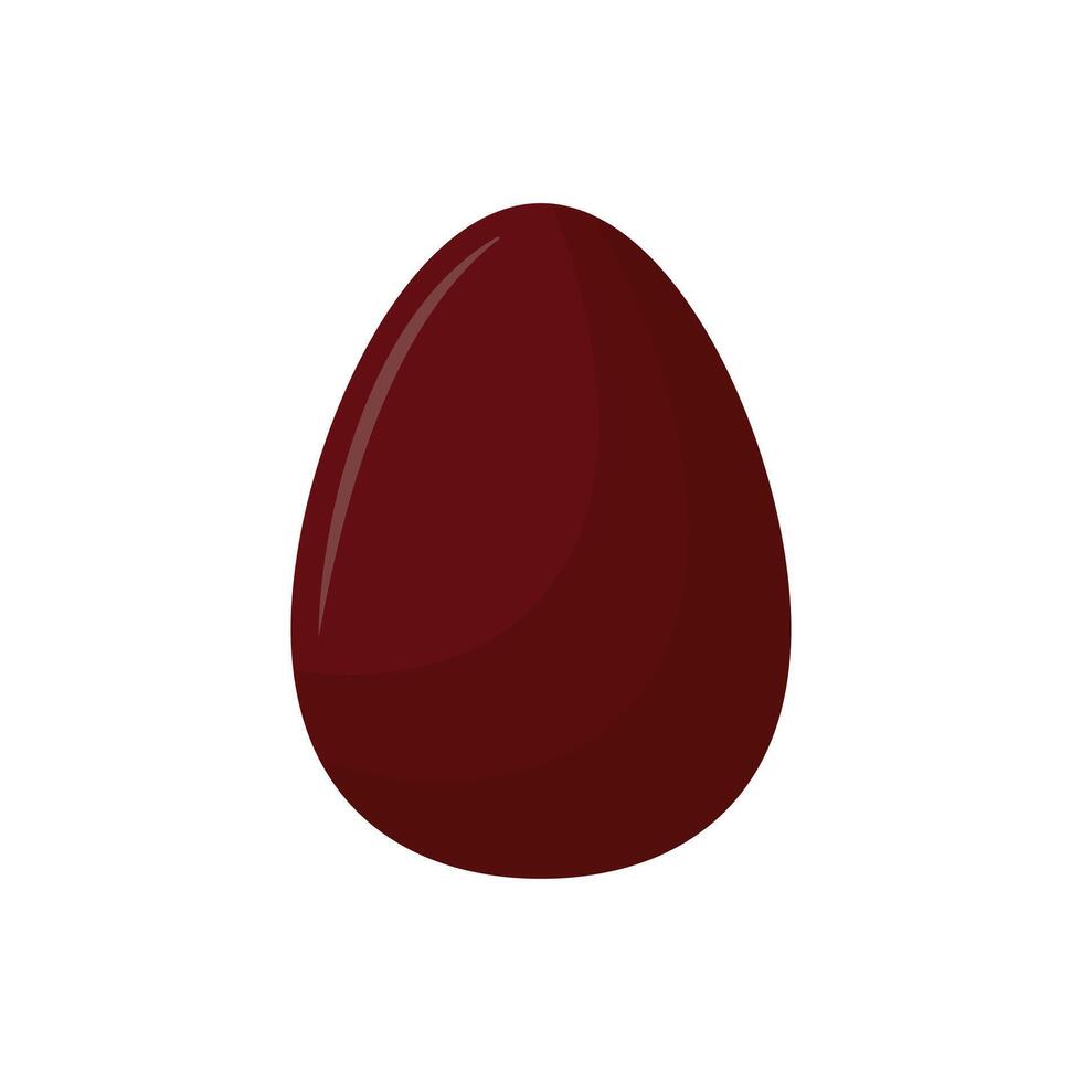 Chocolate egg on a white background. vector