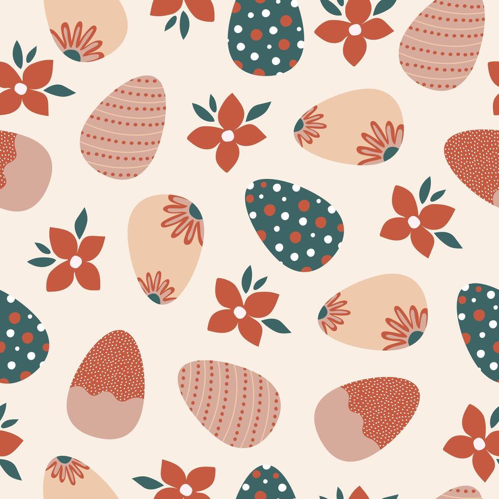 Happy easter. Colorful and festive Easter egg. Easter Pattern Wallpaper Background. vector