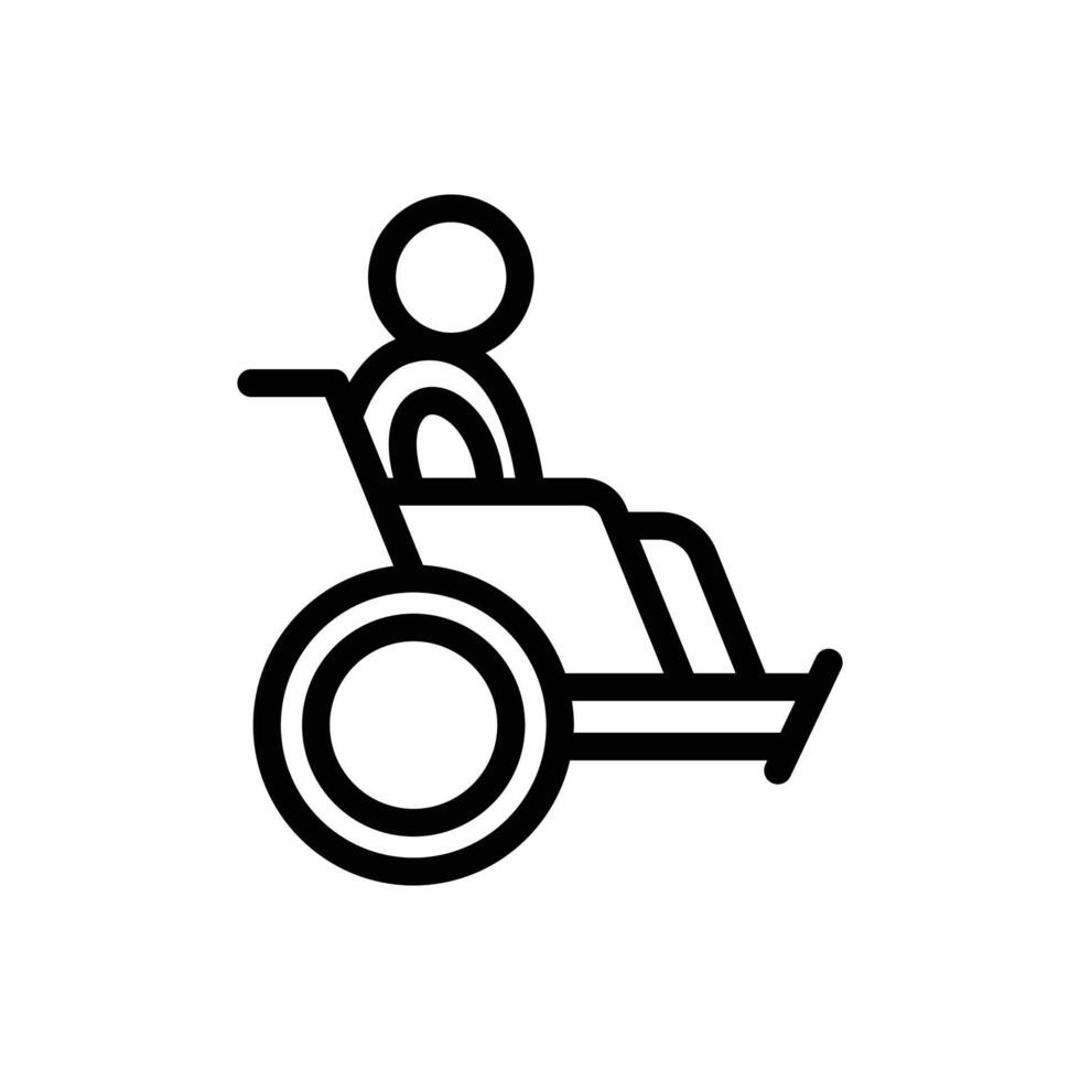 disabled icon or logo design isolated sign symbol vector illustration - high quality line style vector icon