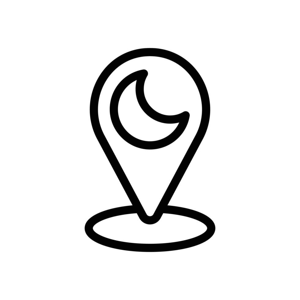 Ramadan location icon or logo design isolated sign symbol vector illustration - high quality line style vector icon