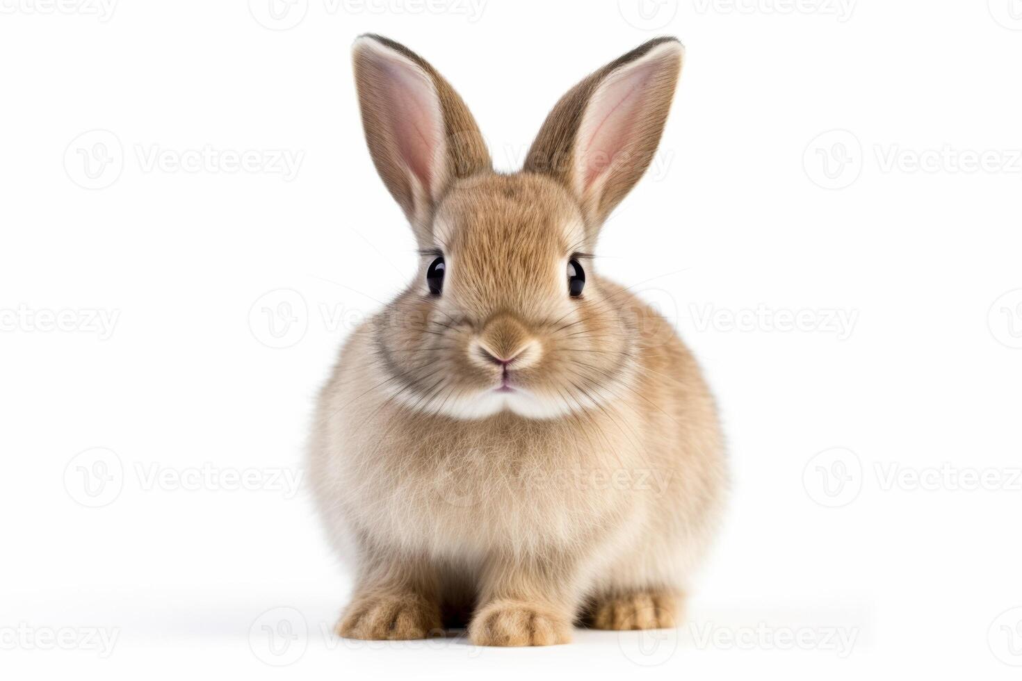 AI generated rabbit illustration on white background photo