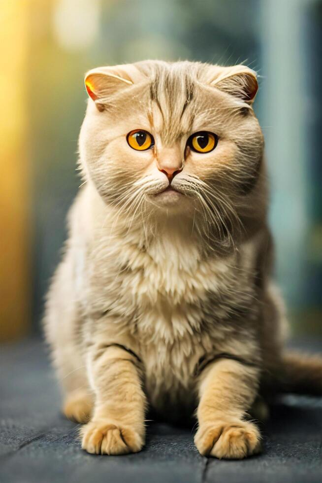 AI generated Nice Looking of Scottish Fold Cat photo