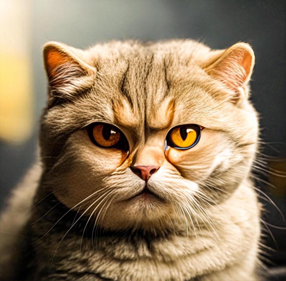 AI generated Nice Looking of Scottish Fold Cat photo