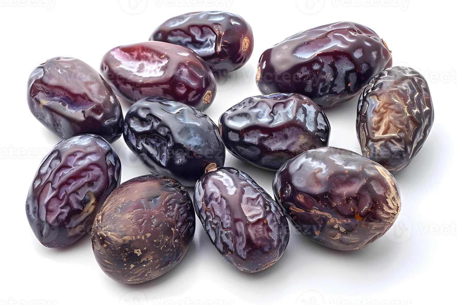 AI generated Ajwa dates isolated on white background photo