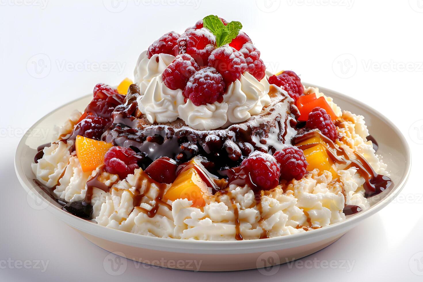 AI generated Bingsu isolated on white background photo