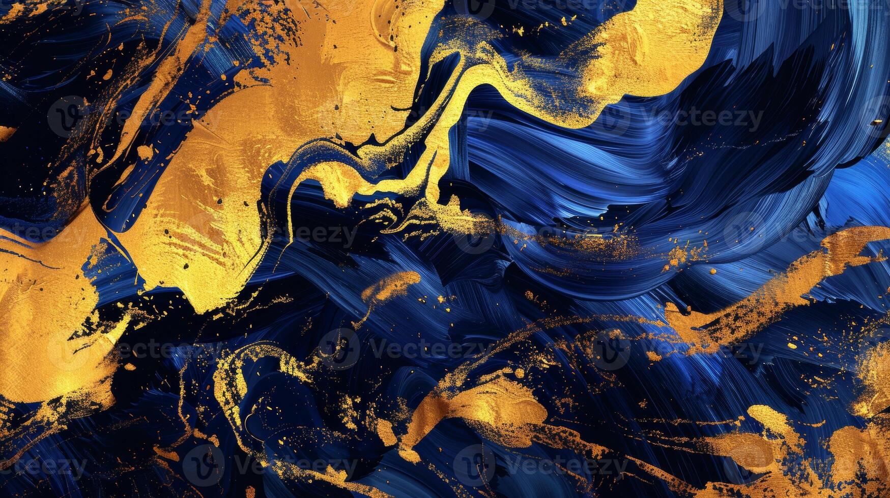 AI Generated Vector illustration of abstract art. Golden texture. Oil on canvas. Brushstrokes of paint. Modern art. Prints, wallpapers, posters, cards, murals, rugs, hangings, rugs. photo