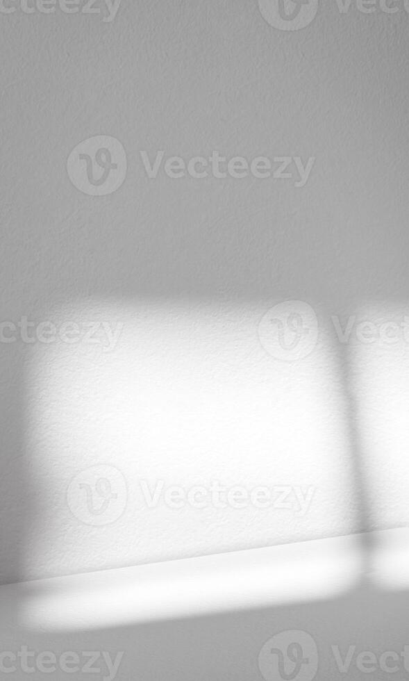 Background White Wall Studio with Light,Shadow on Surface floor,Empty Kitchen Room with Desk Podium Display Mockup,Top Shelf Bar with Sunlight,Backdrop Concrete background for Spring Cosmetic Product photo
