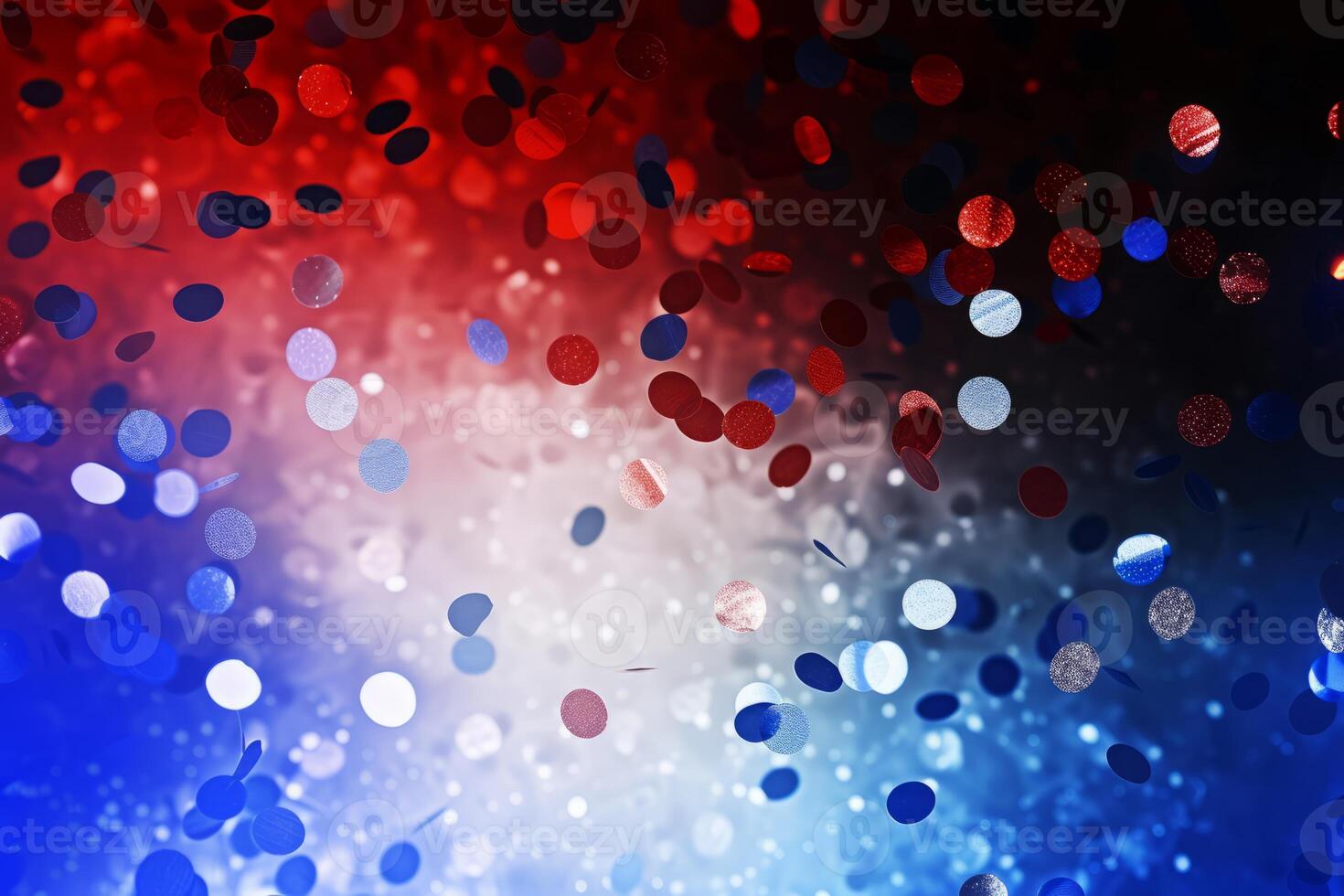 AI generated An Abstract Display of Red, White, and Blue Glitter Sparkle, Setting the Stage for Celebrations, Voting, July Fireworks, Memorials, Labour Day, and Elections photo