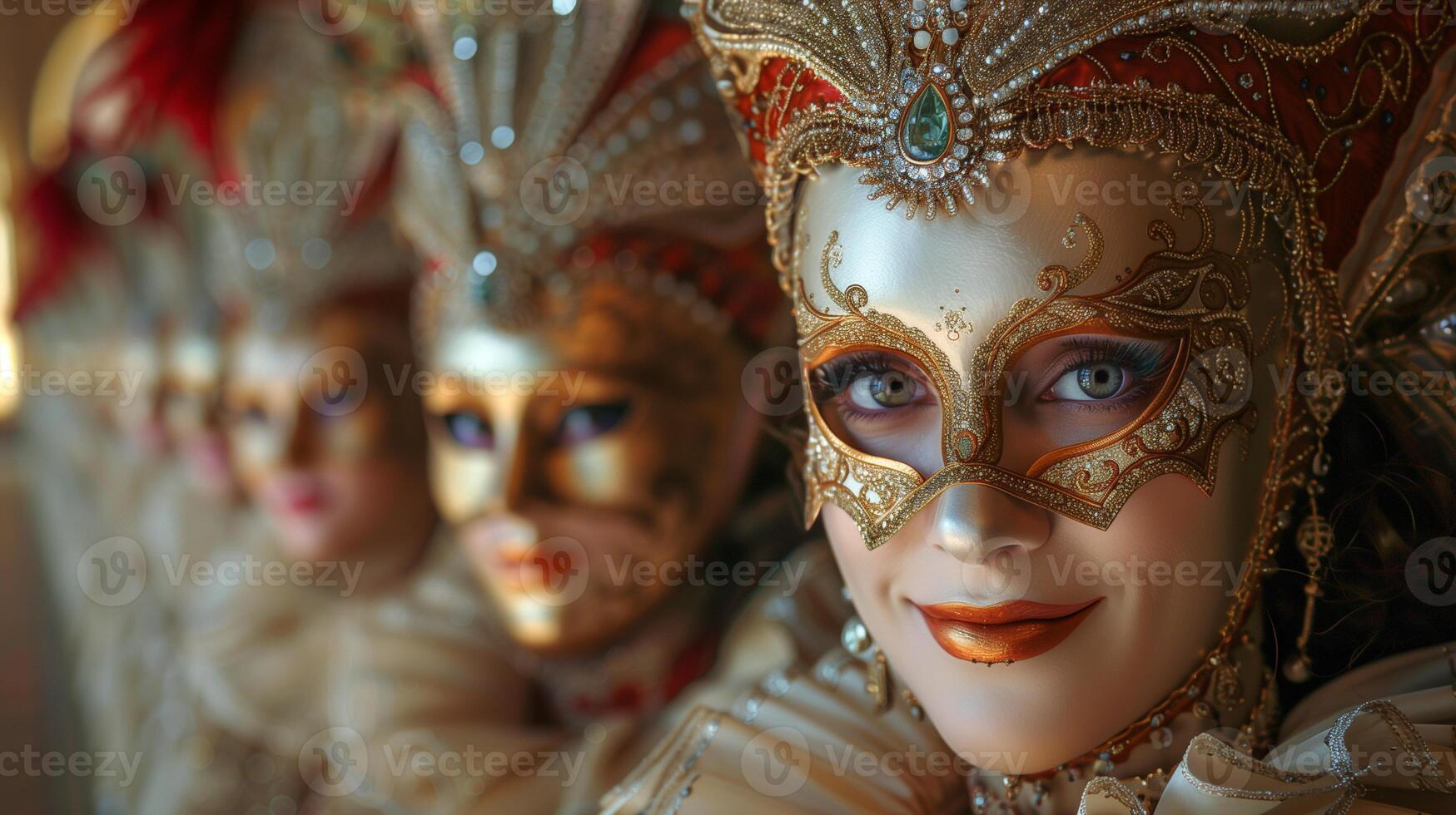 AI generated Medieval French masquerade ball photo