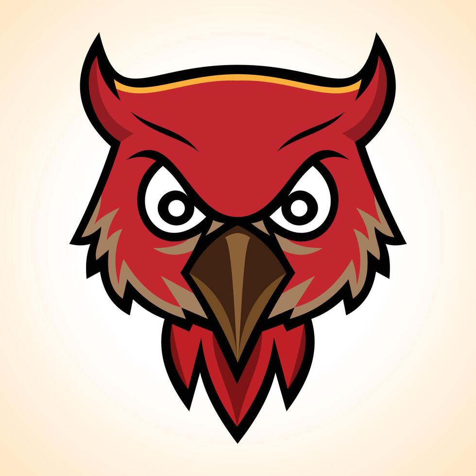 Cardinal bird cartoon character mascot design vector