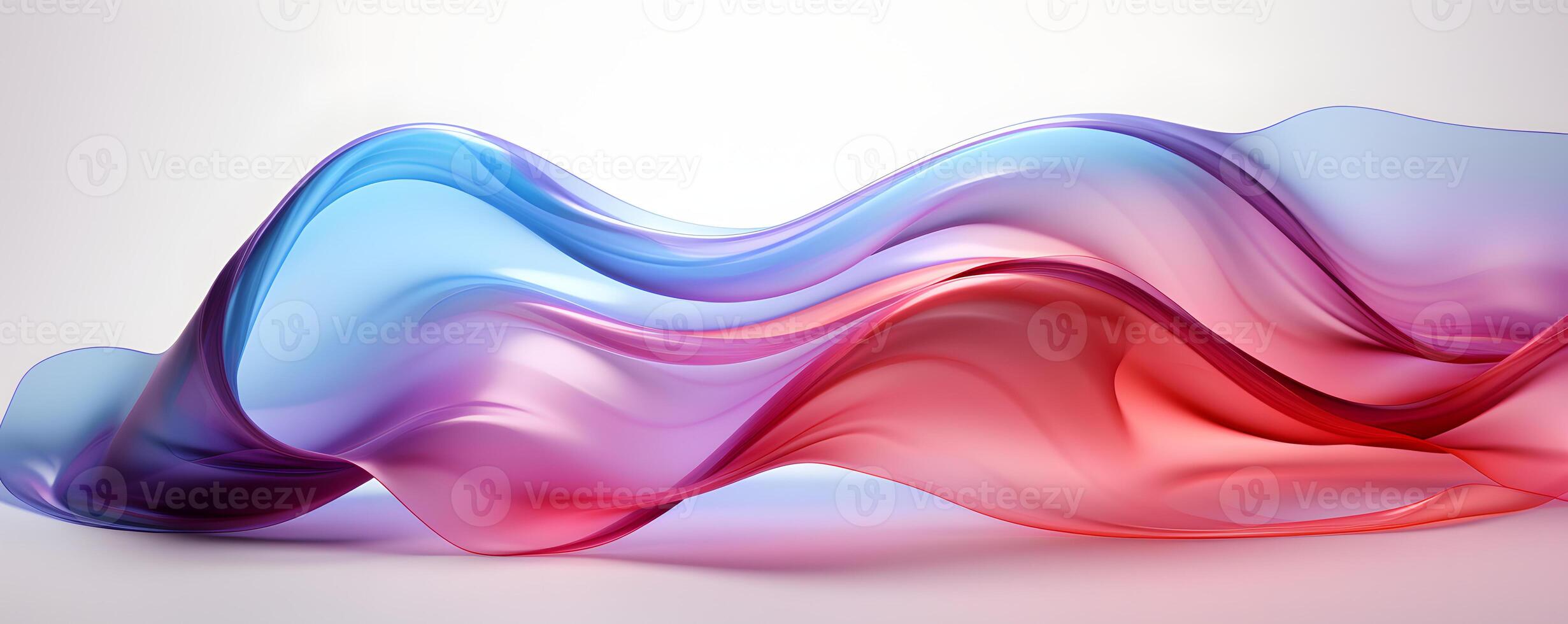 AI generated Holographic Chrome Gradient Liquid Waves. Translucent Gradient Background. Generative Ai photo