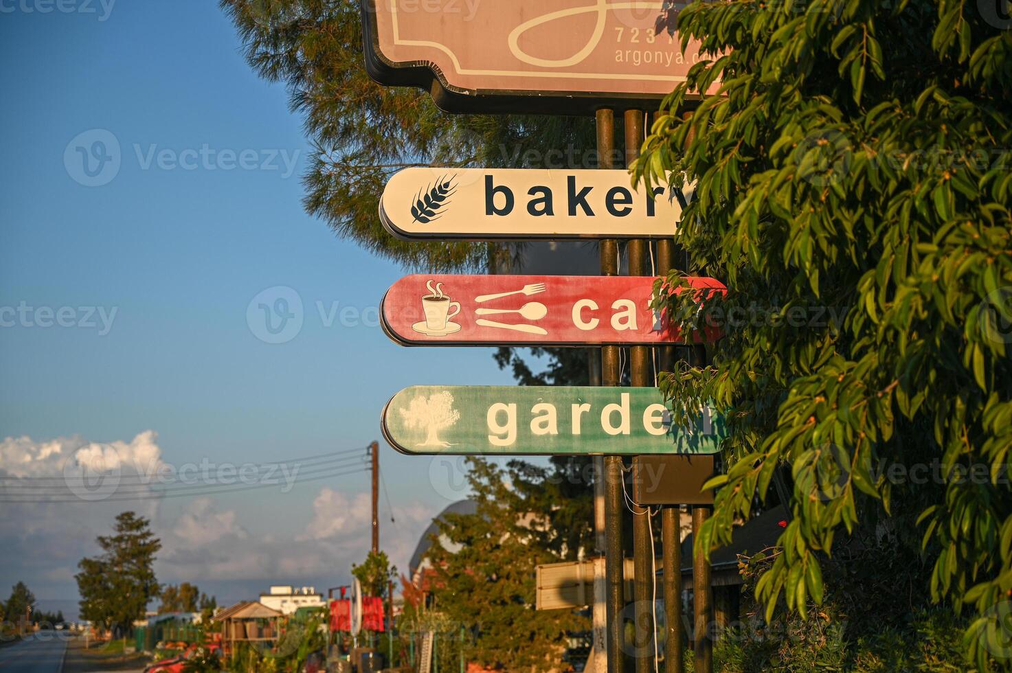 signs on a small store in Cyprus 1 photo