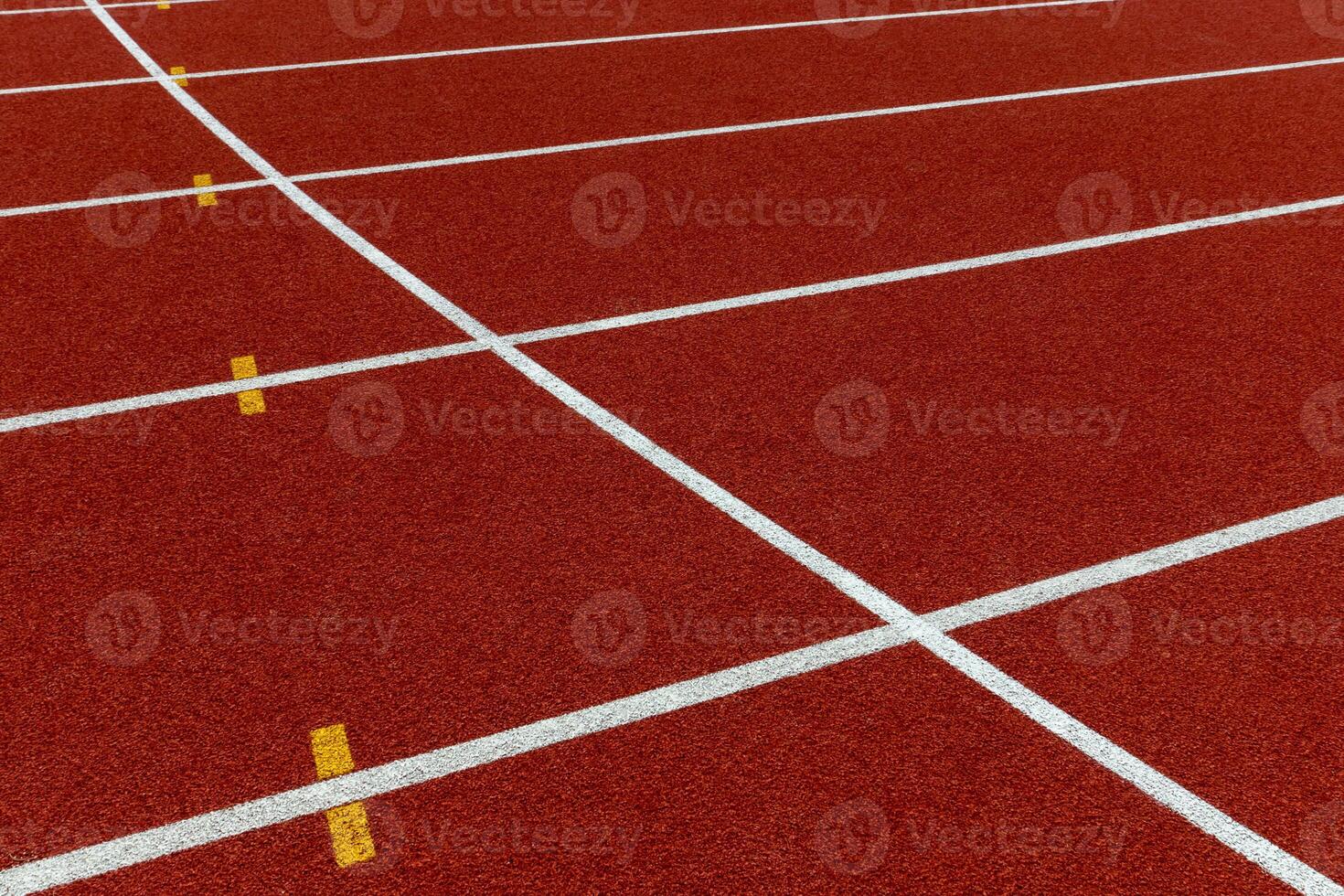 Red treadmill at the stadium photo