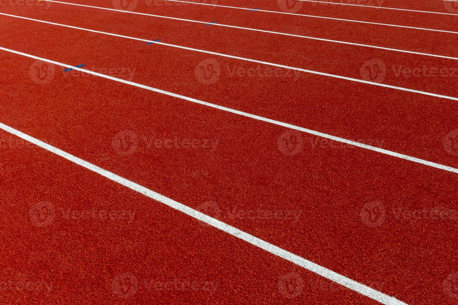 Red treadmill at the stadium photo